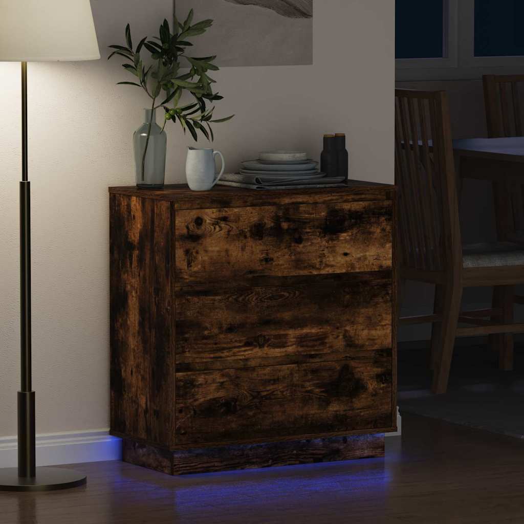 Armadio da Notte con cassetto Rovere fumé 71 x 34,5 x 75 cm | homemem39