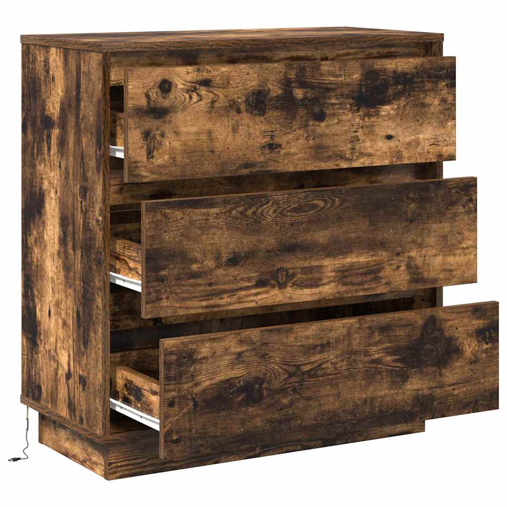 Armadio da Notte con cassetto Rovere fumé 71 x 34,5 x 75 cm | homemem39