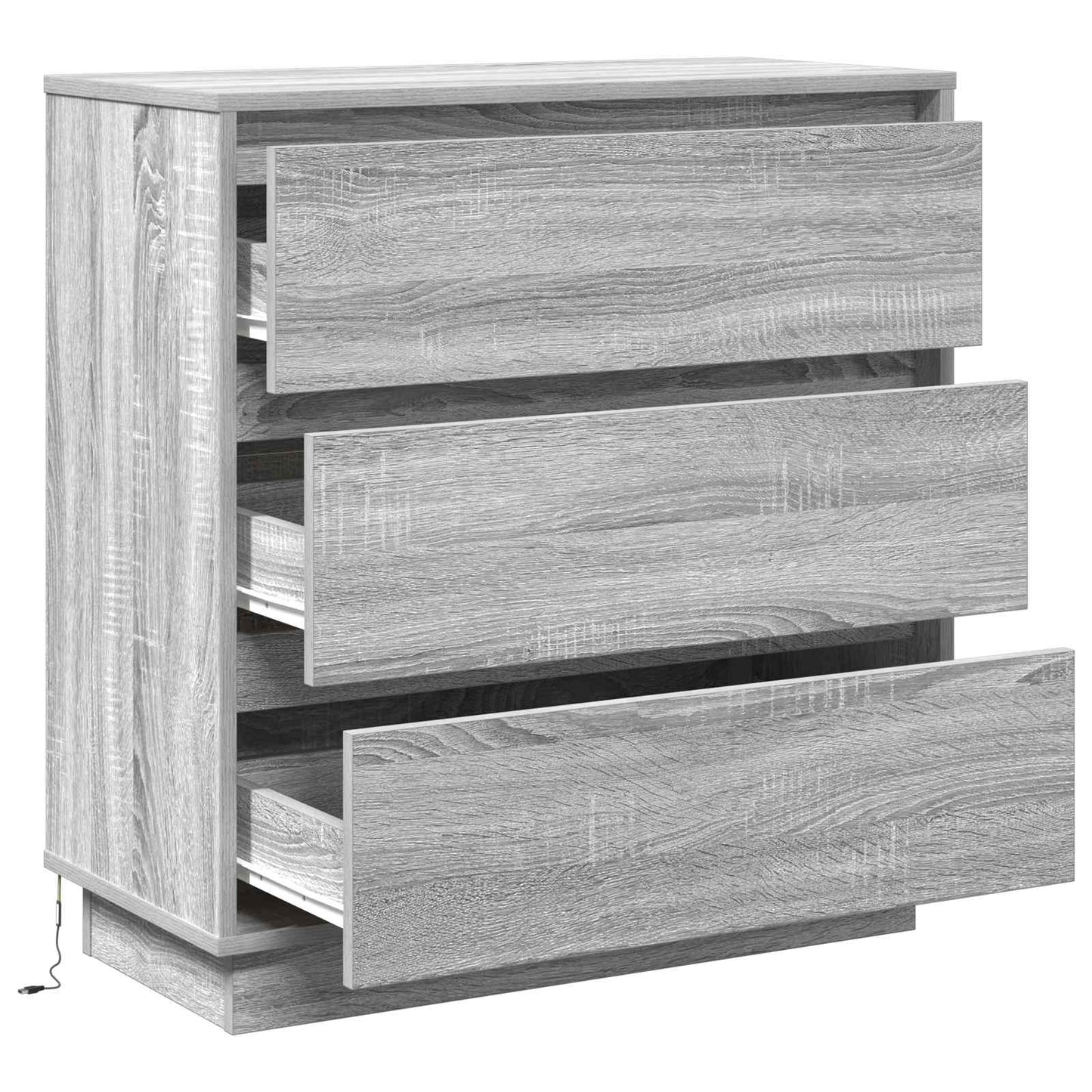 Armadio da Notte Grigio 71 x 34,5 x 75 cm Legno multistrato