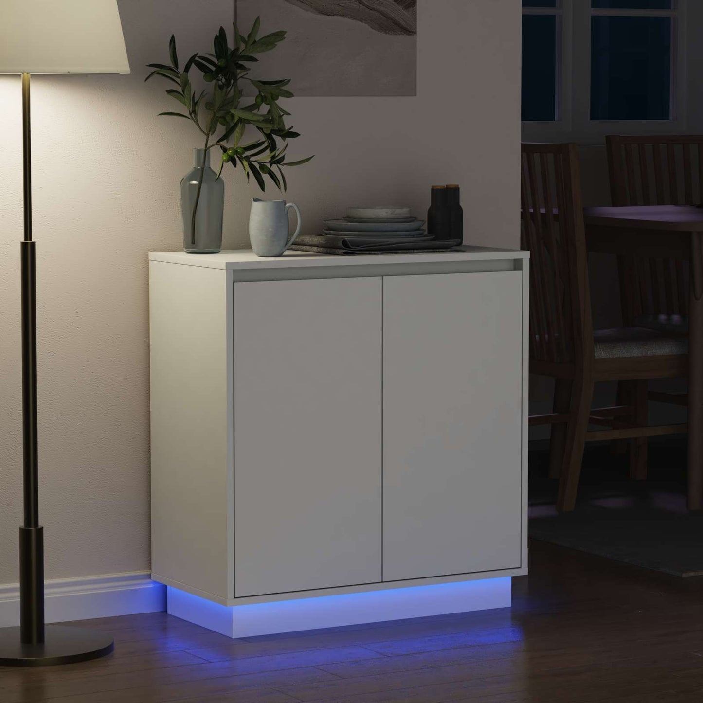 Madia LED per Bianco 71 x 34,5 x 75 cm Legno multistrato