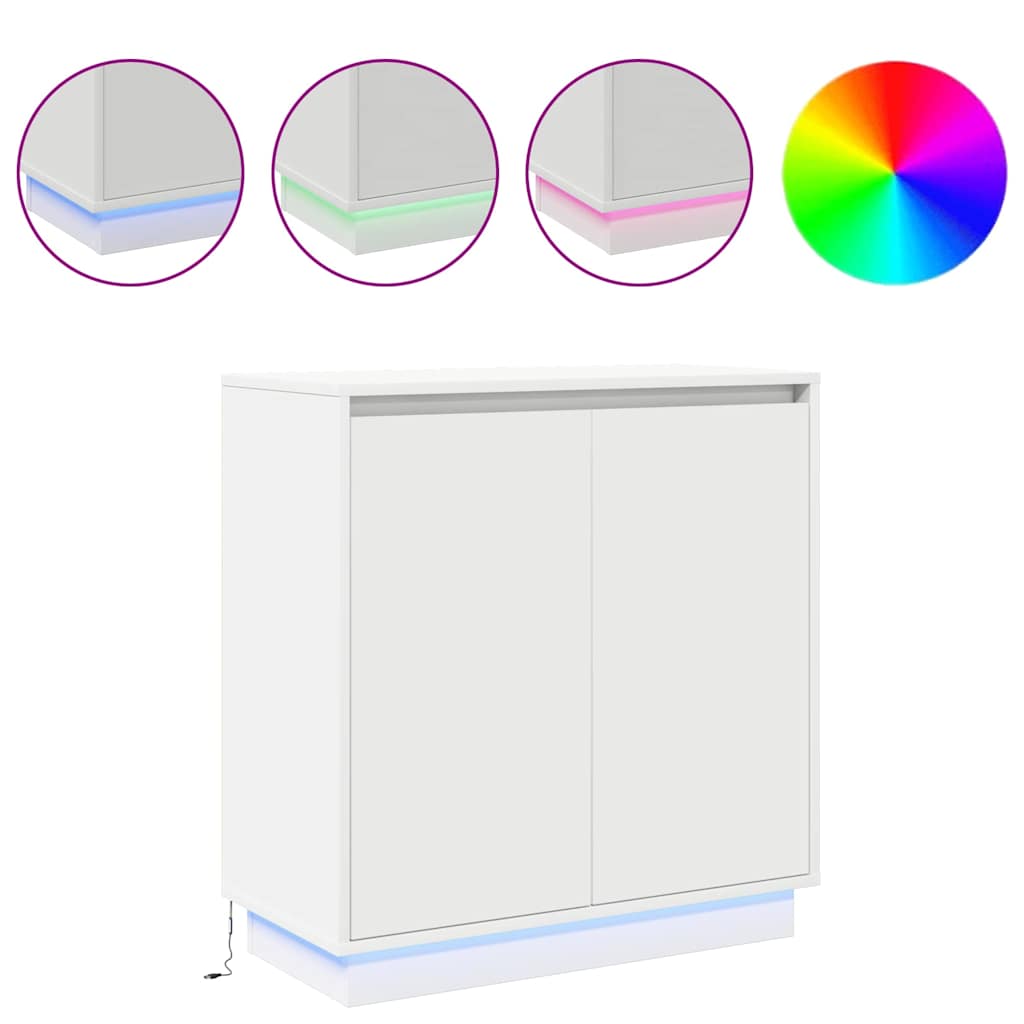 Credenza con porta Bianco 71 x 34.5 x 75 cm Legno multistrato