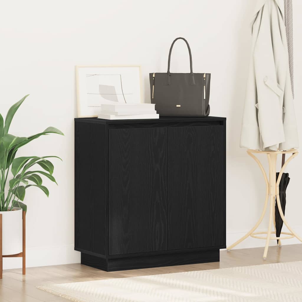 Credenza Rovere Nero 71 x 34.5 x 75 cm Legno multistrato
