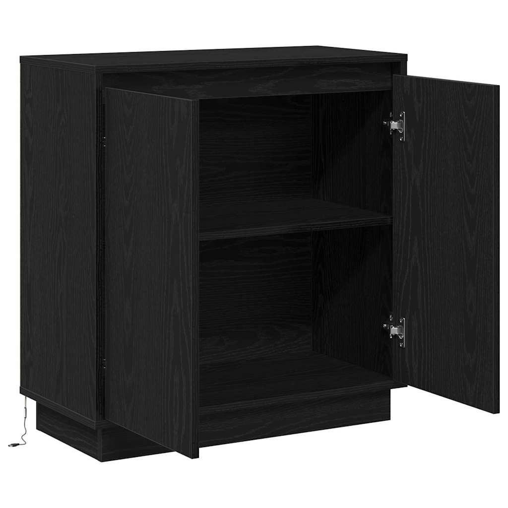 Credenza Rovere Nero 71 x 34.5 x 75 cm Legno multistrato