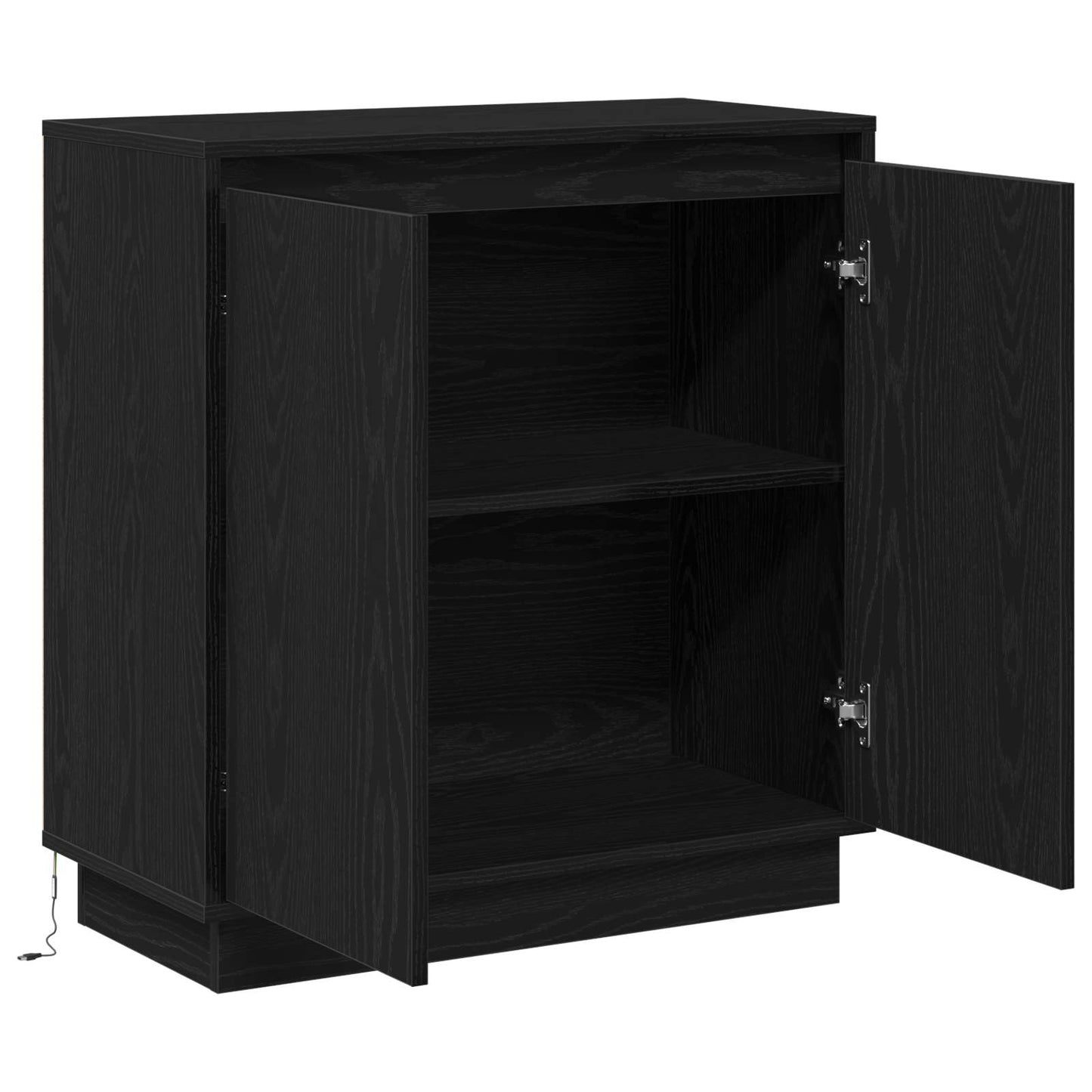 Madia LED Rovere Nero 71 x 34,5 x 75 cm Legno ingegnerizzato - homemem39