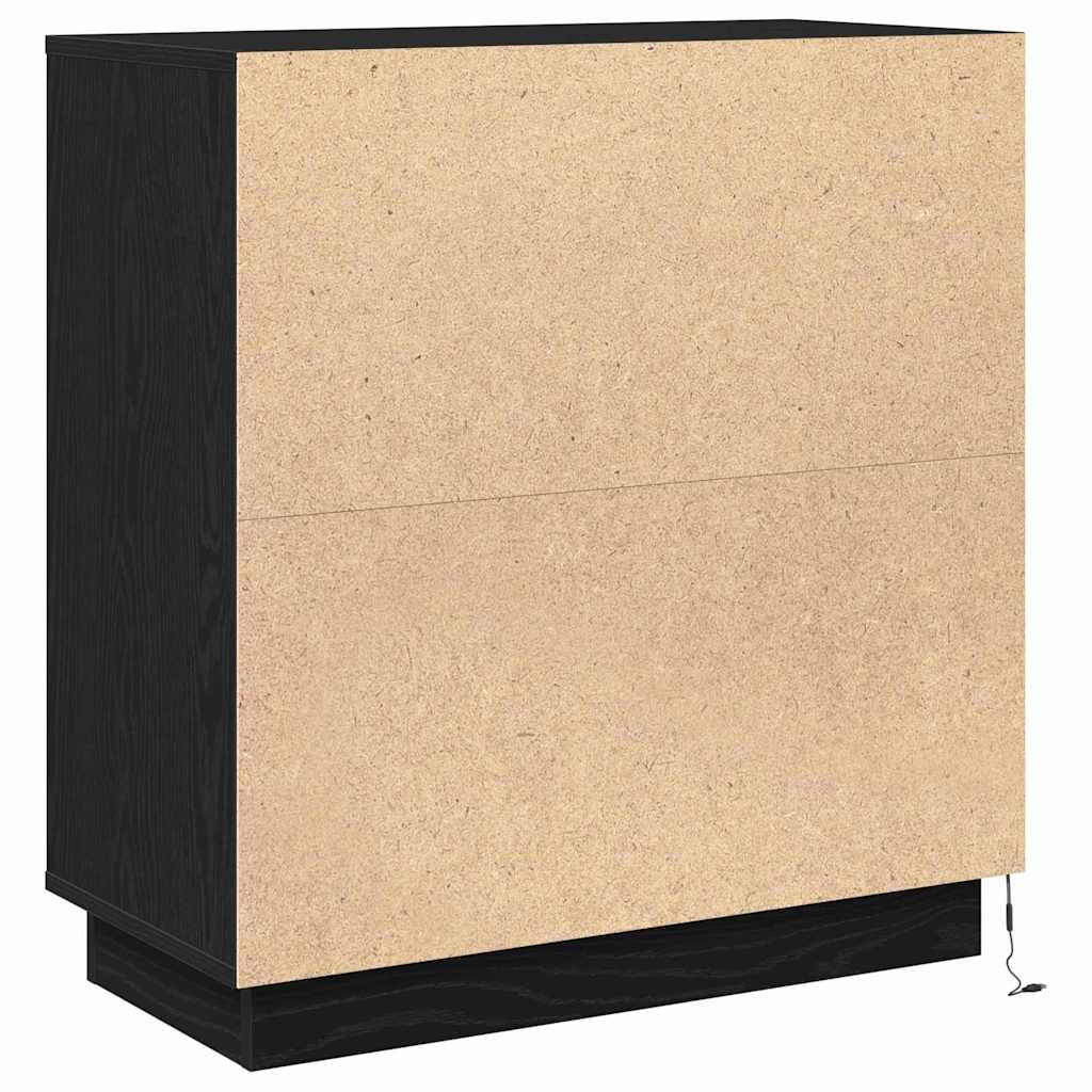Madia LED Rovere Nero 71 x 34,5 x 75 cm Legno ingegnerizzato - homemem39