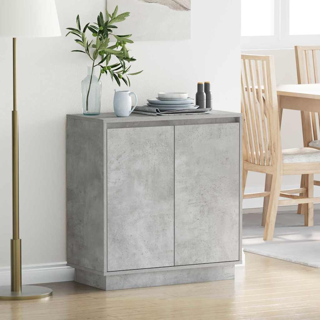 Madia LED Grigio Cemento 71 x 34,5 x 75 cm Legno multistrato