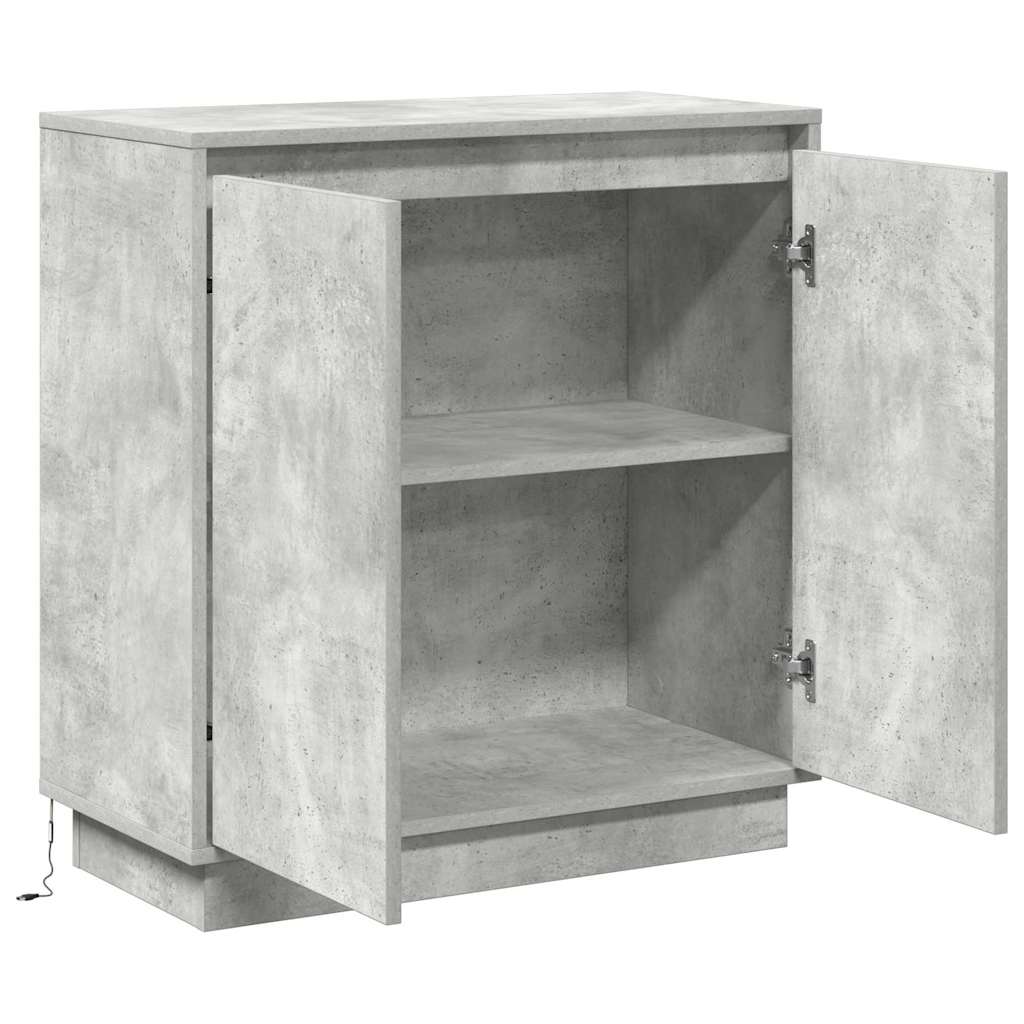 Madia LED Grigio Cemento 71 x 34,5 x 75 cm Legno multistrato | homemem39