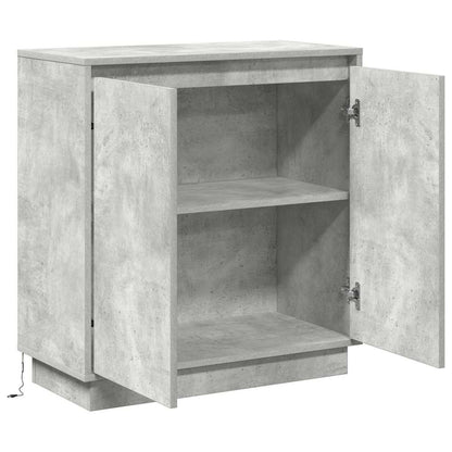 Madia LED Grigio Cemento 71 x 34,5 x 75 cm Legno multistrato | homemem39