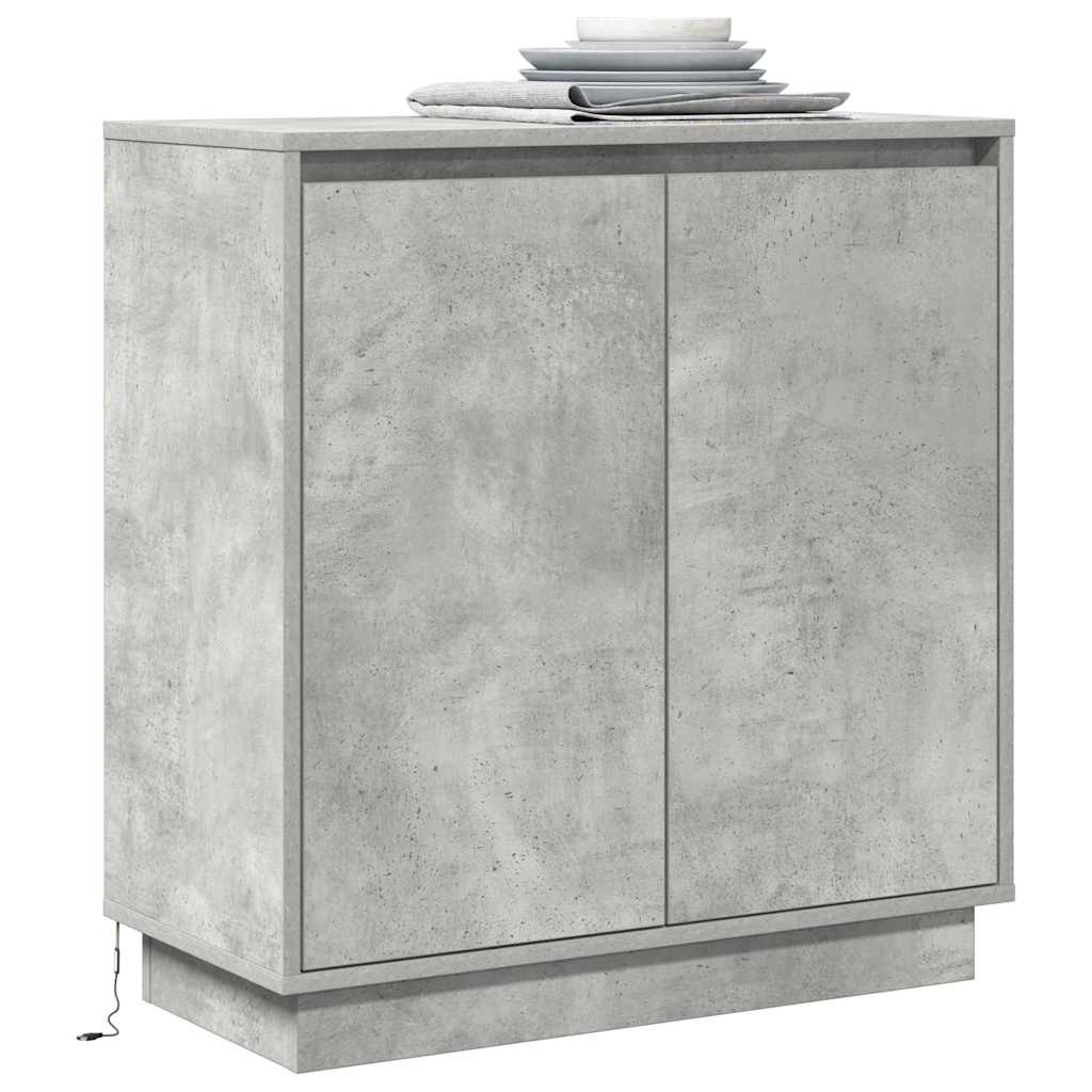 Madia LED Grigio Cemento 71 x 34,5 x 75 cm Legno multistrato | homemem39