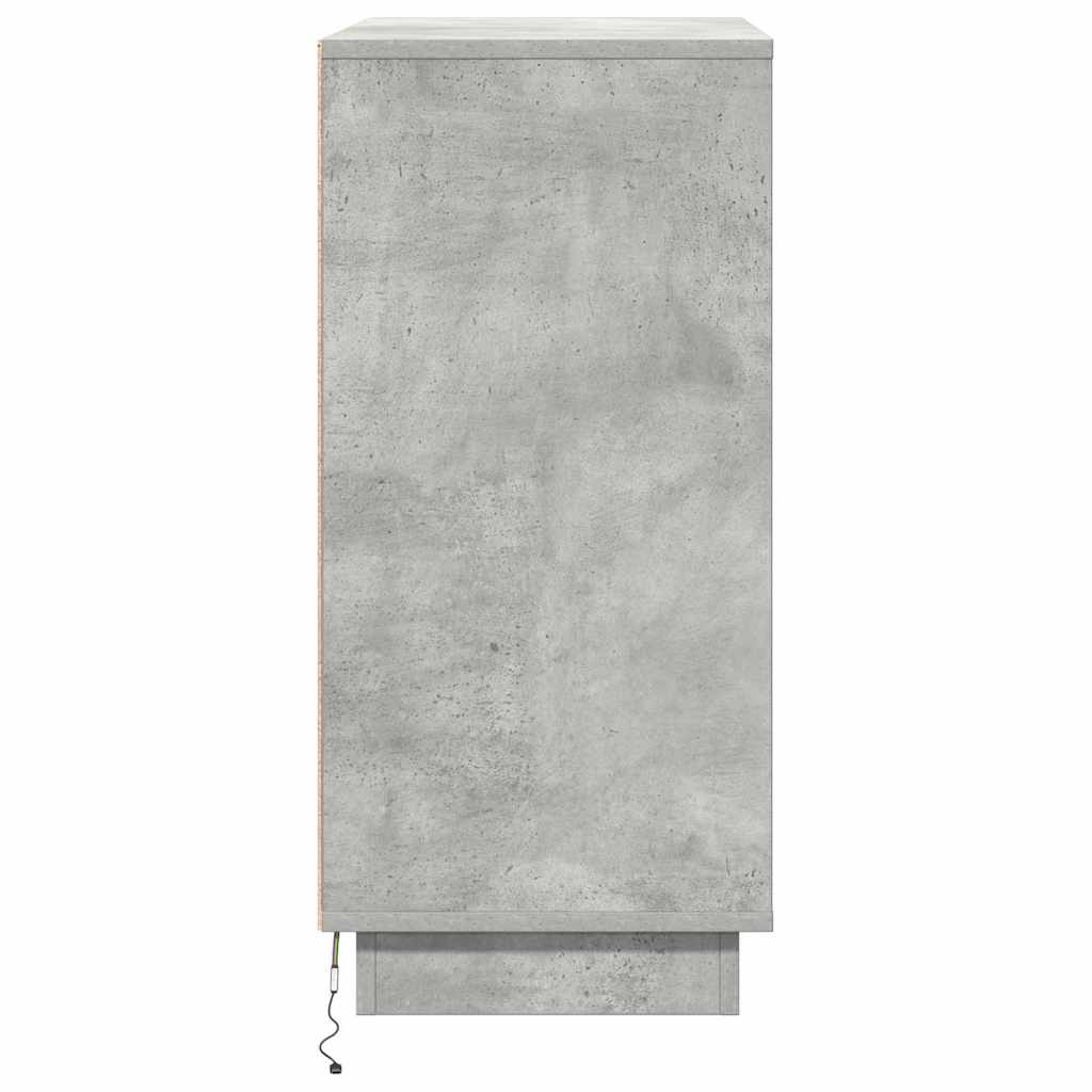 Madia LED Grigio Cemento 71 x 34,5 x 75 cm Legno multistrato | homemem39