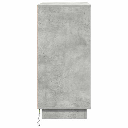Madia LED Grigio Cemento 71 x 34,5 x 75 cm Legno multistrato | homemem39