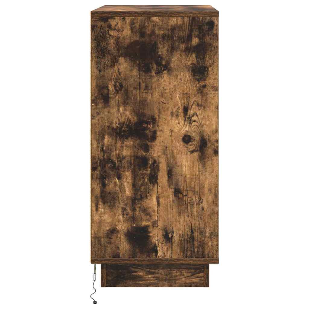 Madia LED Rovere Fumo 71 x 34,5 x 75 cm Legno ingegnerizzato - homemem39