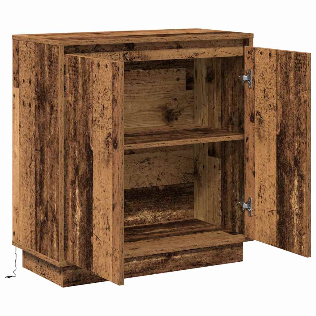 Madia LED per Legno antico 71 x 34,5 x 75 cm Legno multistrato | homemem39