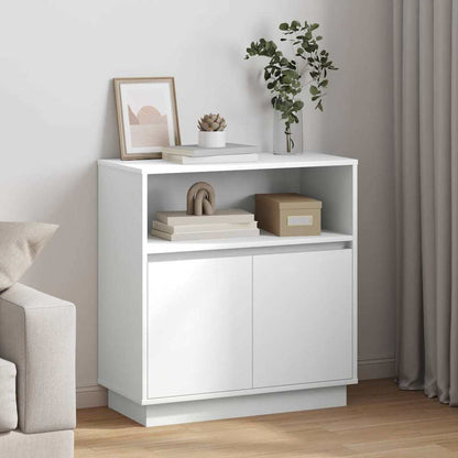 Credenza con LED Bianco 71 x 34.5 x 75 cm Legno multistrato