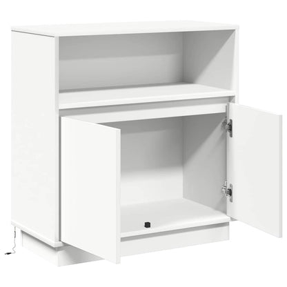 Credenza con LED Bianco 71 x 34.5 x 75 cm Legno multistrato