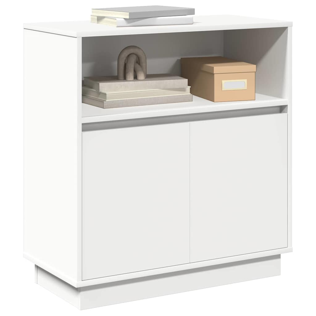 Credenza con LED Bianco 71 x 34.5 x 75 cm Legno multistrato