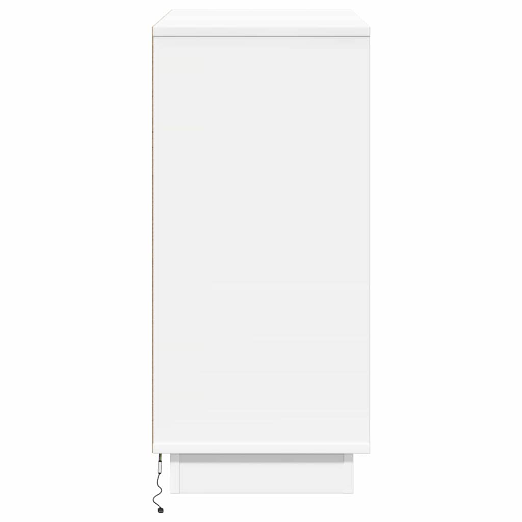 Credenza con LED Bianco 71 x 34.5 x 75 cm Legno multistrato