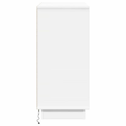 Credenza con LED Bianco 71 x 34.5 x 75 cm Legno multistrato