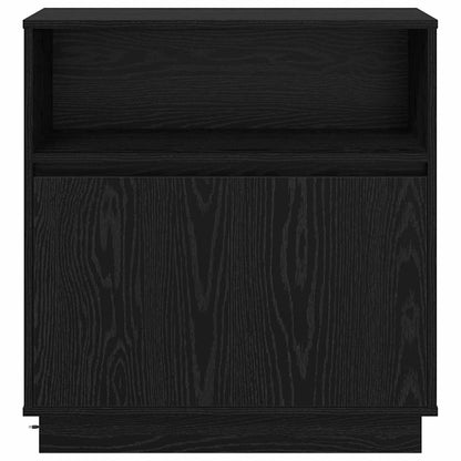 Credenza con LED Rovere nero 71 x 34.5 x 75 cm