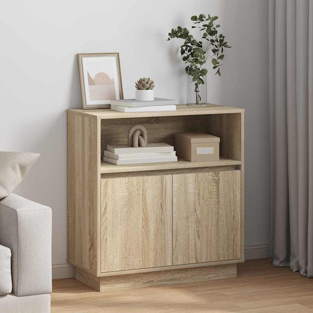 Credenza con LED rovere sonoma 71 x 34.5 x 75 cm