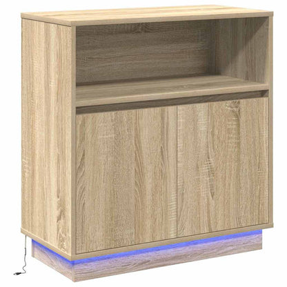 Credenza con LED rovere sonoma 71 x 34.5 x 75 cm