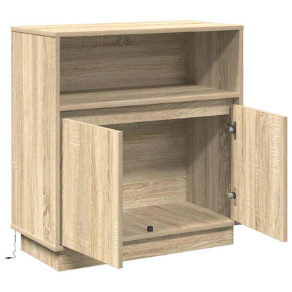 Credenza con LED rovere sonoma 71 x 34.5 x 75 cm