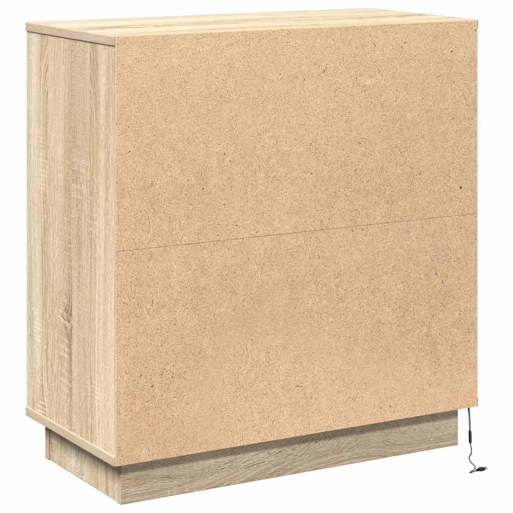 Credenza con LED rovere sonoma 71 x 34.5 x 75 cm