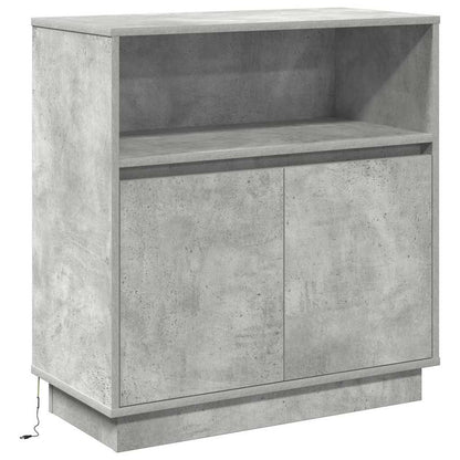 Credenza con LED Grigio cemento 71 x 34.5 x 75 cm