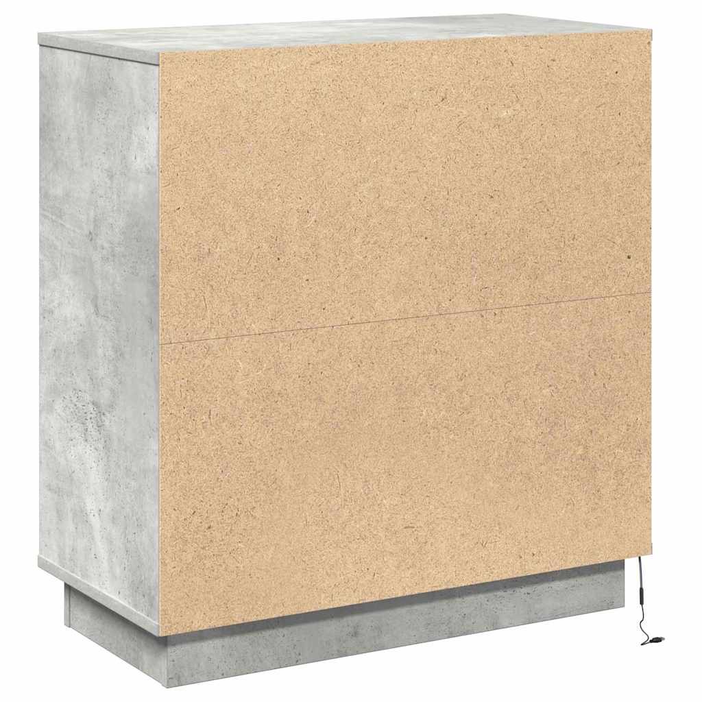 Credenza con LED Grigio cemento 71 x 34.5 x 75 cm