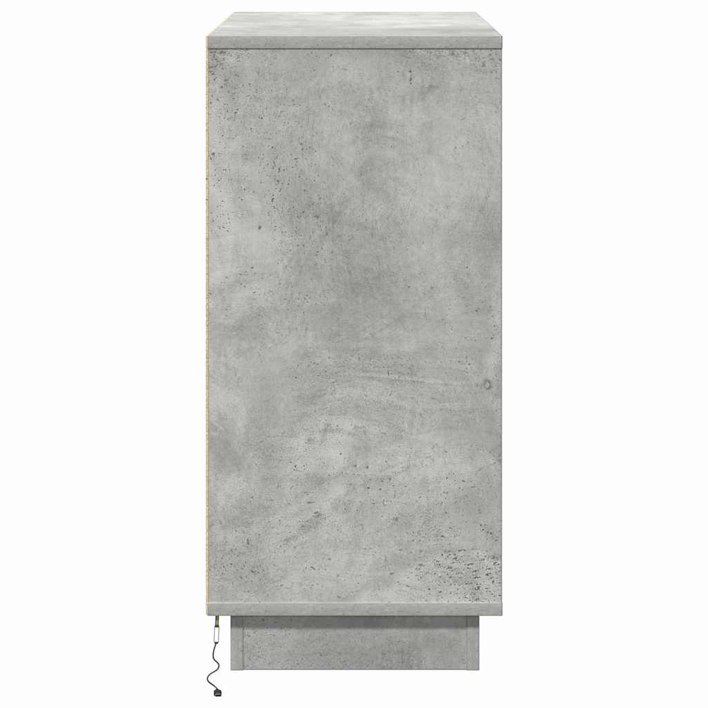 Credenza con LED Grigio cemento 71 x 34.5 x 75 cm