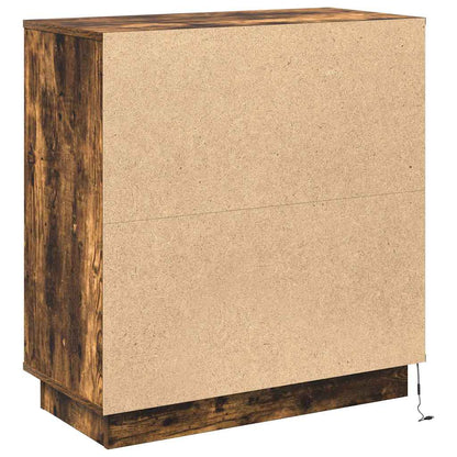 Credenza con LED Rovere fumo 71 x 34.5 x 75 cm
