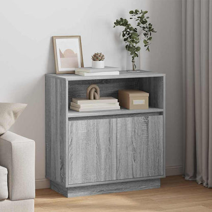 Credenza con LED Grigio sonoma 71 x 34.5 x 75 cm
