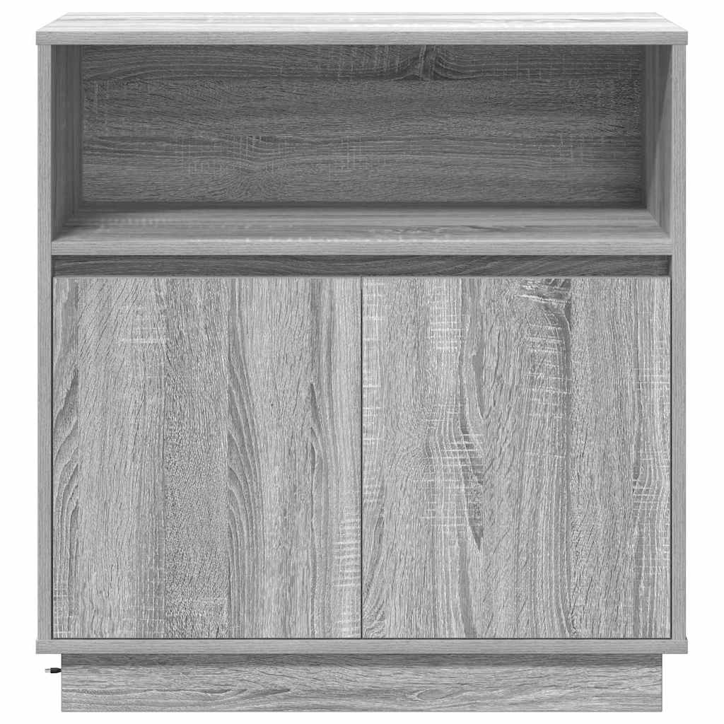 Credenza con LED Grigio sonoma 71 x 34.5 x 75 cm