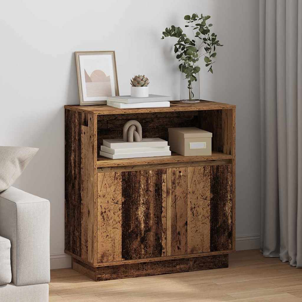 Credenza con LED Legno vecchio 71 x 34.5 x 75 cm