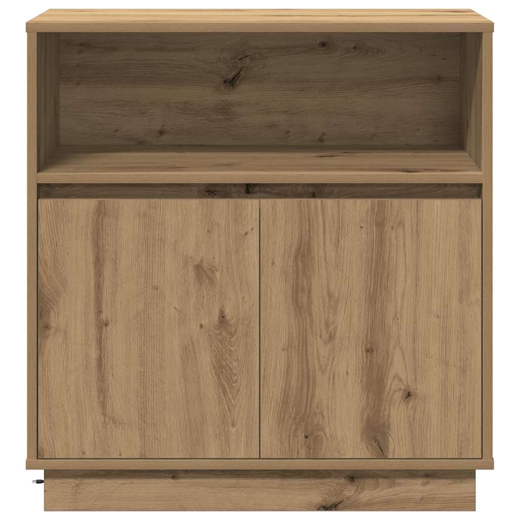 Credenza con LED rovere artigianale 71 x 34.5 x 75 cm