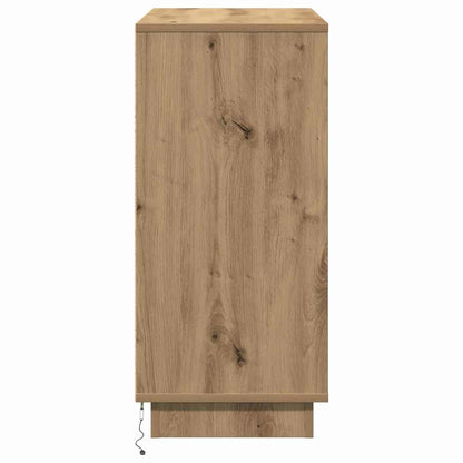 Credenza con LED rovere artigianale 71 x 34.5 x 75 cm