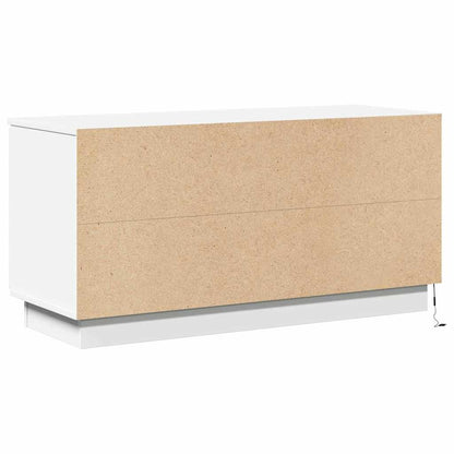 Mobile TV con LED Bianco 100 x 38 x 49 cm Legno multistrato
