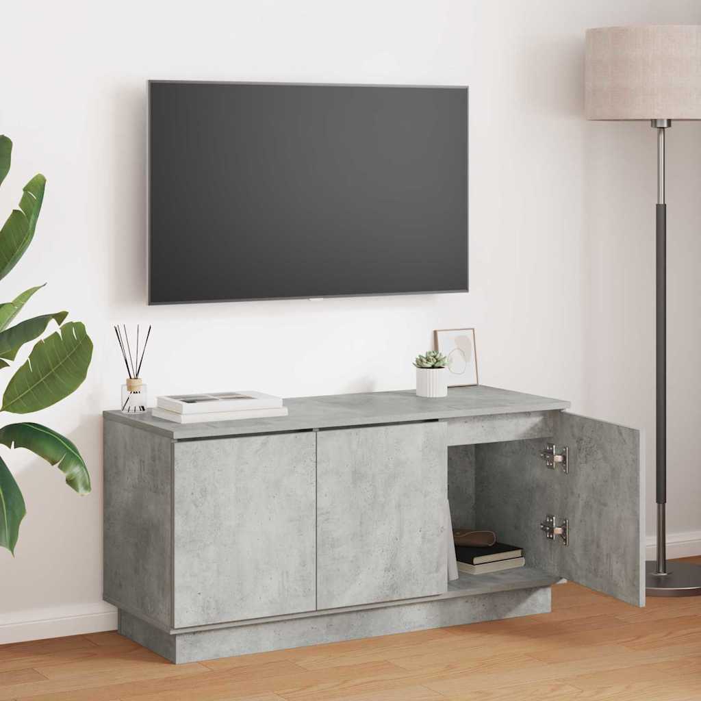 Mobile TV 100 x 38 x 49 cm Grigio cemento Legno ingegnerizzato | homemem39
