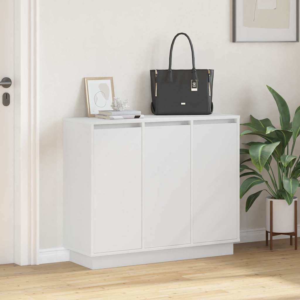 Madia LED Bianco 90 x 32 x 75 cm Legno multistrato