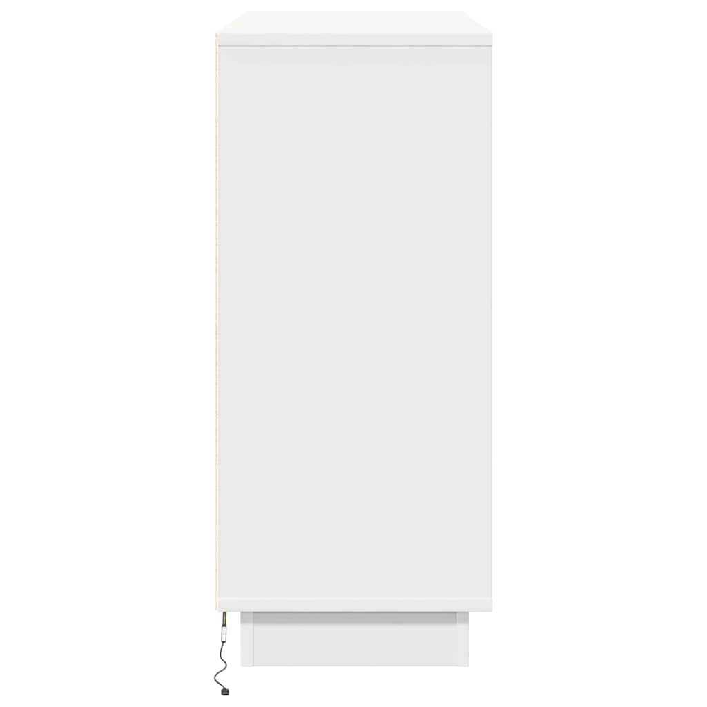 Madia LED Bianco 90 x 32 x 75 cm Legno multistrato