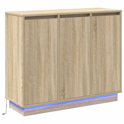 Madia LED Rovere Sonoma 90 x 32 x 75 cm Legno multistrato