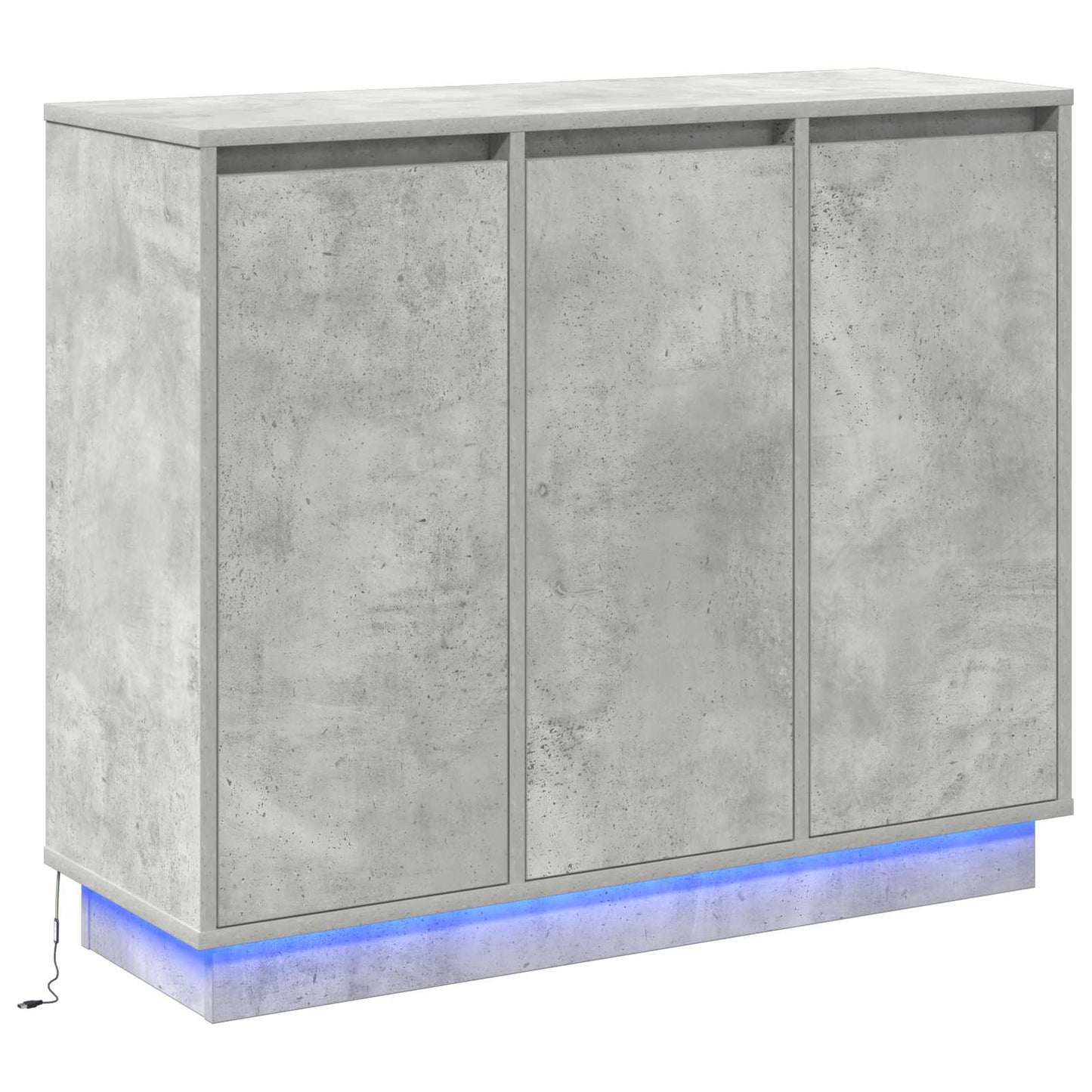Madia LED Grigio cemento 90 x 32 x 75 cm Legno multistrato