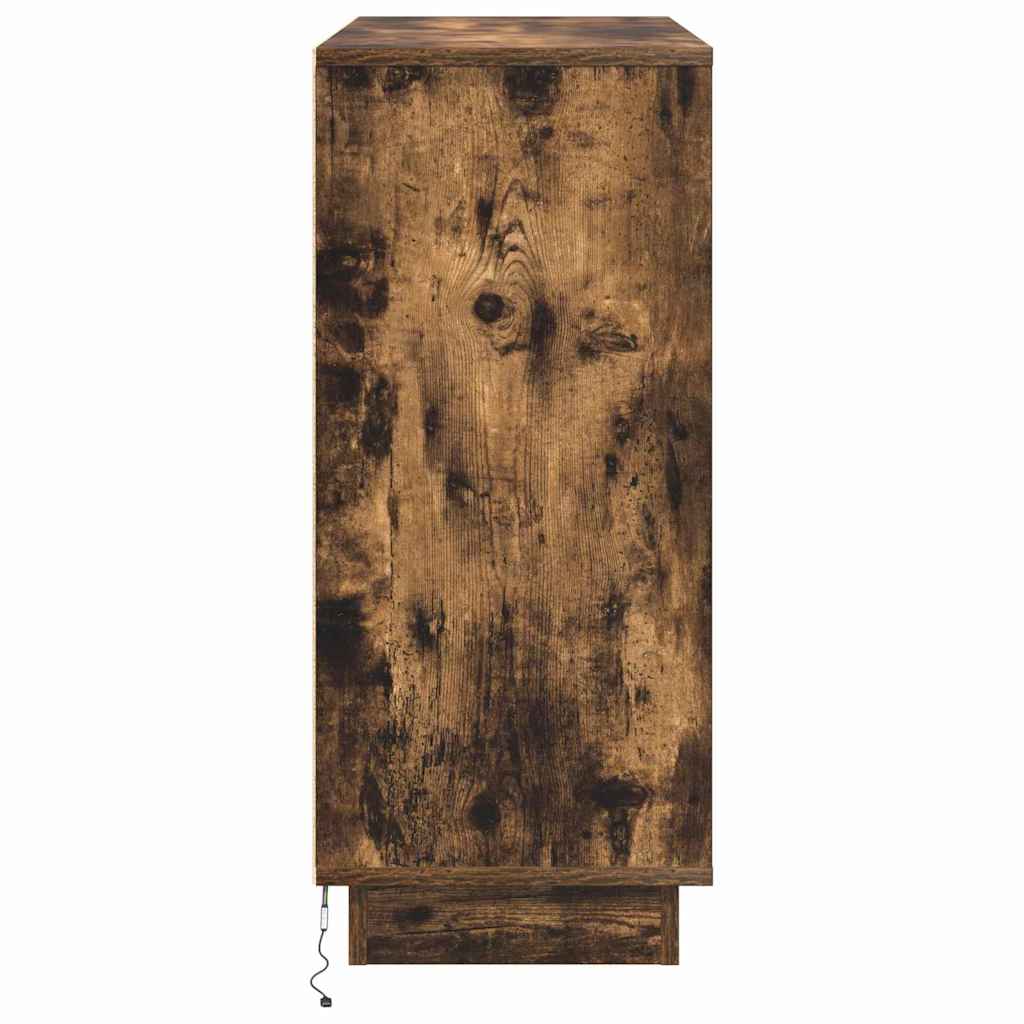 Madia LED Rovere fumé 90 x 32 x 75 cm Legno multistrato