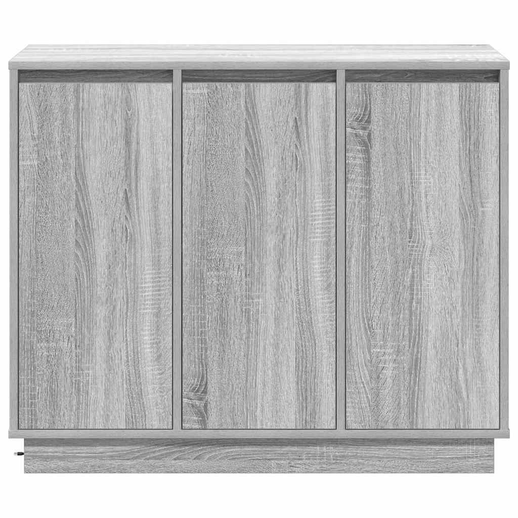 Madia LED Grigio Sonoma 90 x 32 x 75 cm Legno multistrato