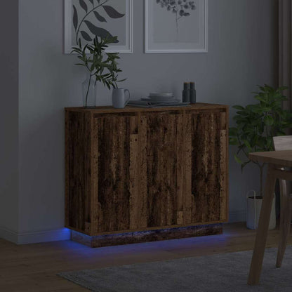 Madia LED Legno vecchio 90 x 32 x 75 cm Legno multistrato