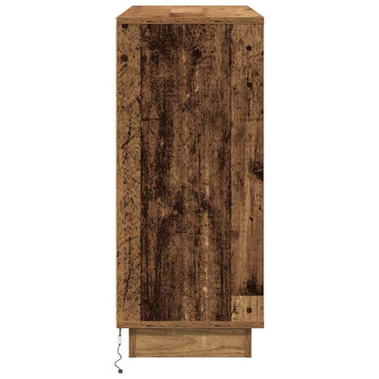 Madia LED Legno vecchio 90 x 32 x 75 cm Legno multistrato