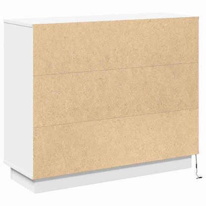 Madia LED Bianco 90 x 32 x 75 cm Legno ingegnerizzato - homemem39