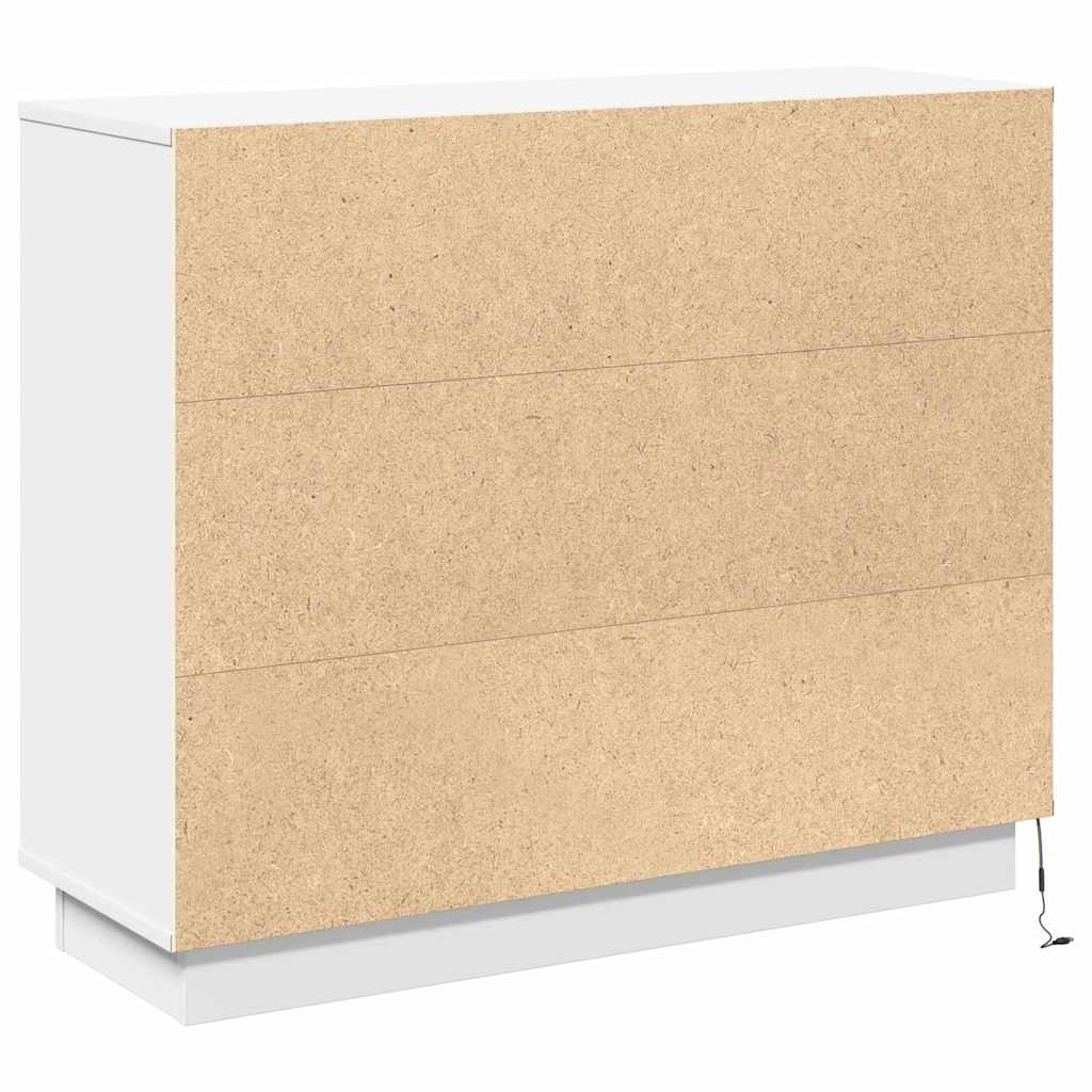 Madia LED Bianco 90 x 32 x 75 cm Legno ingegnerizzato - homemem39
