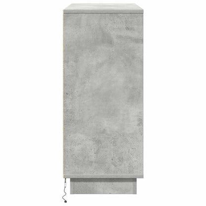 Madia LED Grigio cemento 90 x 32 x 75 cm Legno multistrato