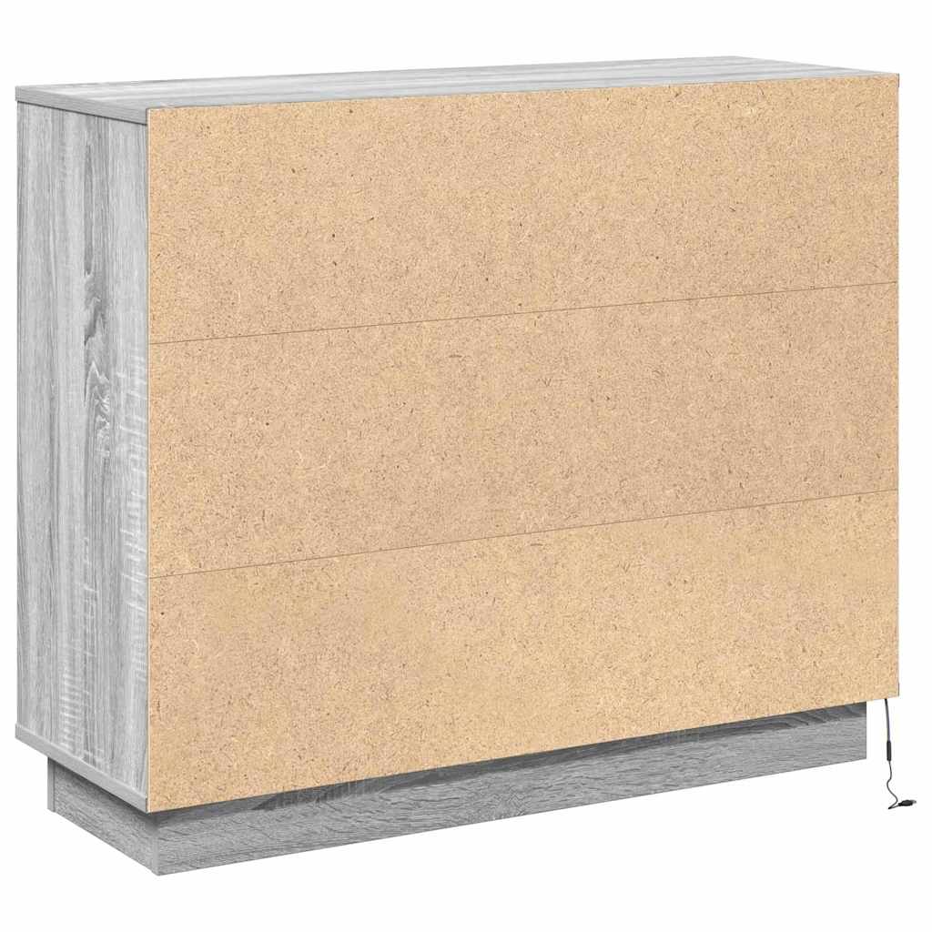 Credenza Grigio Sonoma 90 x 32 x 75 cm Legno multistrato